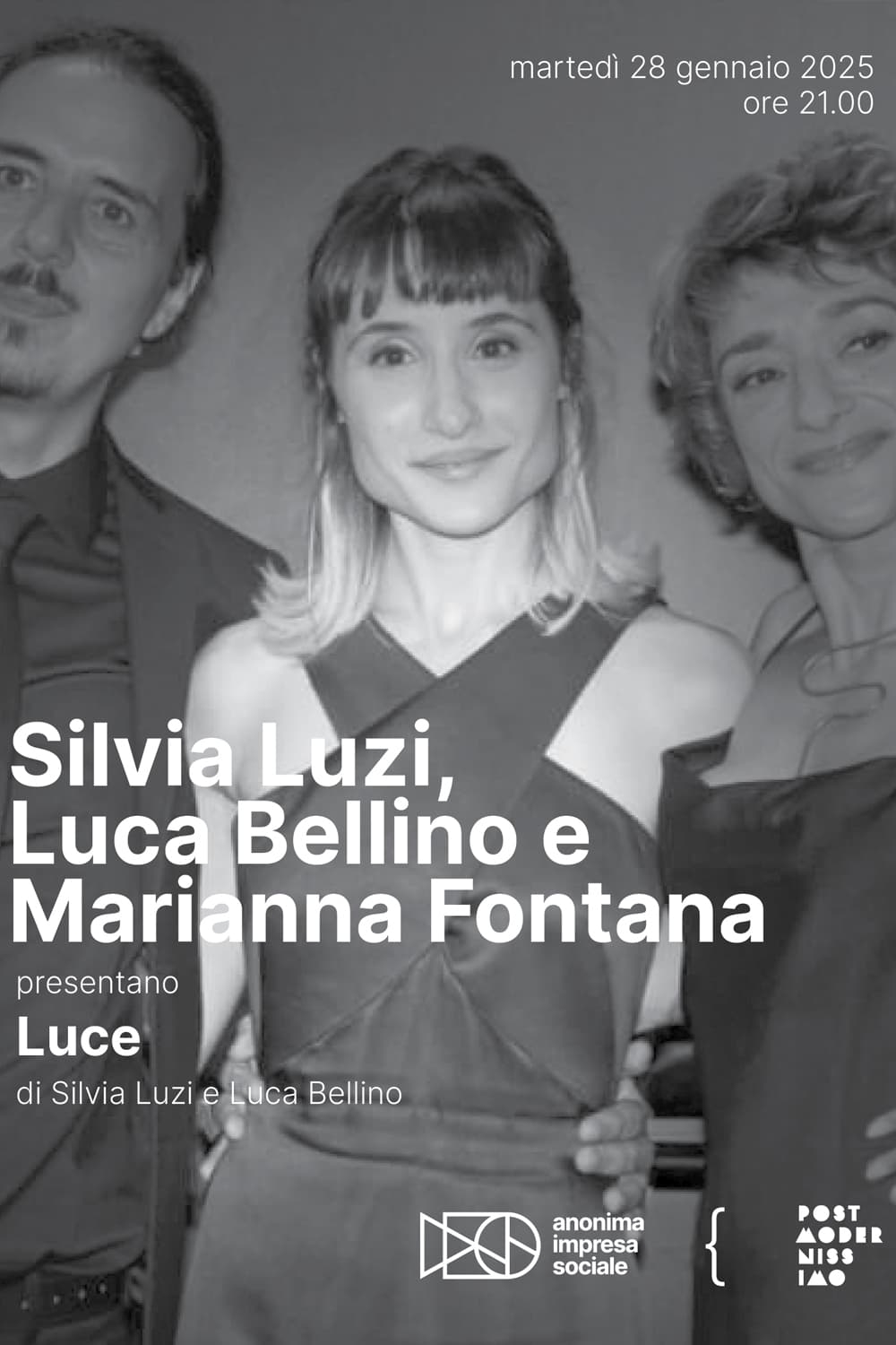 Silvia Luzi, Luca Bellino e Marianna Fontana presentano: Luce